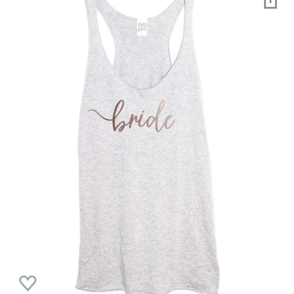 Rose Gold Bride Tri-Blend Racerback Tank